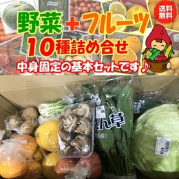 【送料無料】野菜と果物10種詰め合せ(野菜セット 産地直送)