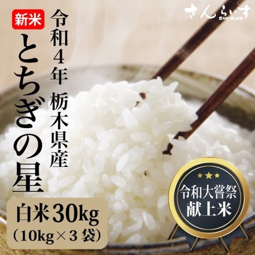 令和4年産 栃木県産「とちぎの星」白米30kg|業務用食材卸売サイトのISP